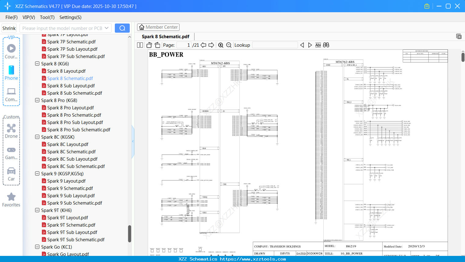Tecno Spark 8 Schematic